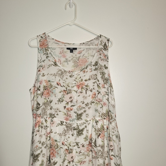 Frye Floral Easy Button Front Midi Dress XXL - Picture 5 of 13